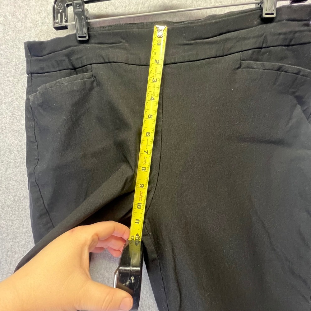 Chicos Black Straight Leg Pull On Pants Size 2.5 Women L 14 Comfort Stretch - Picture 7 of 11